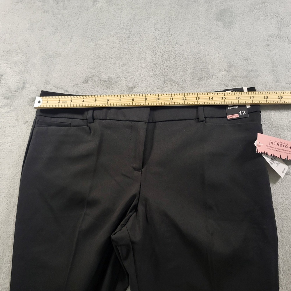 NY&Co Women's 12 Petite NWT All Season Stretch Shaping Black Dress Pants Sleek - Picture 5 of 15